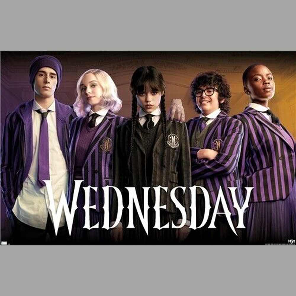 Wednesday Streaming Series Group Poster Wednesday Addams 22.375" x 34" NEW! Home & Garden:Home Décor:Posters & Prints Style Your Walls